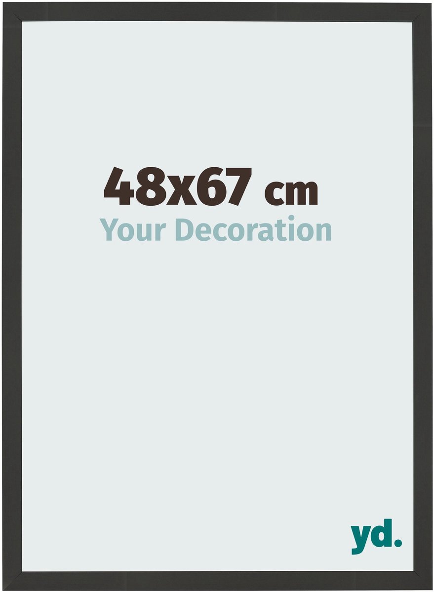 Your Decoration - Fotolijst 48x67 cm - MDF - Zwart Houtnerf - Bologna