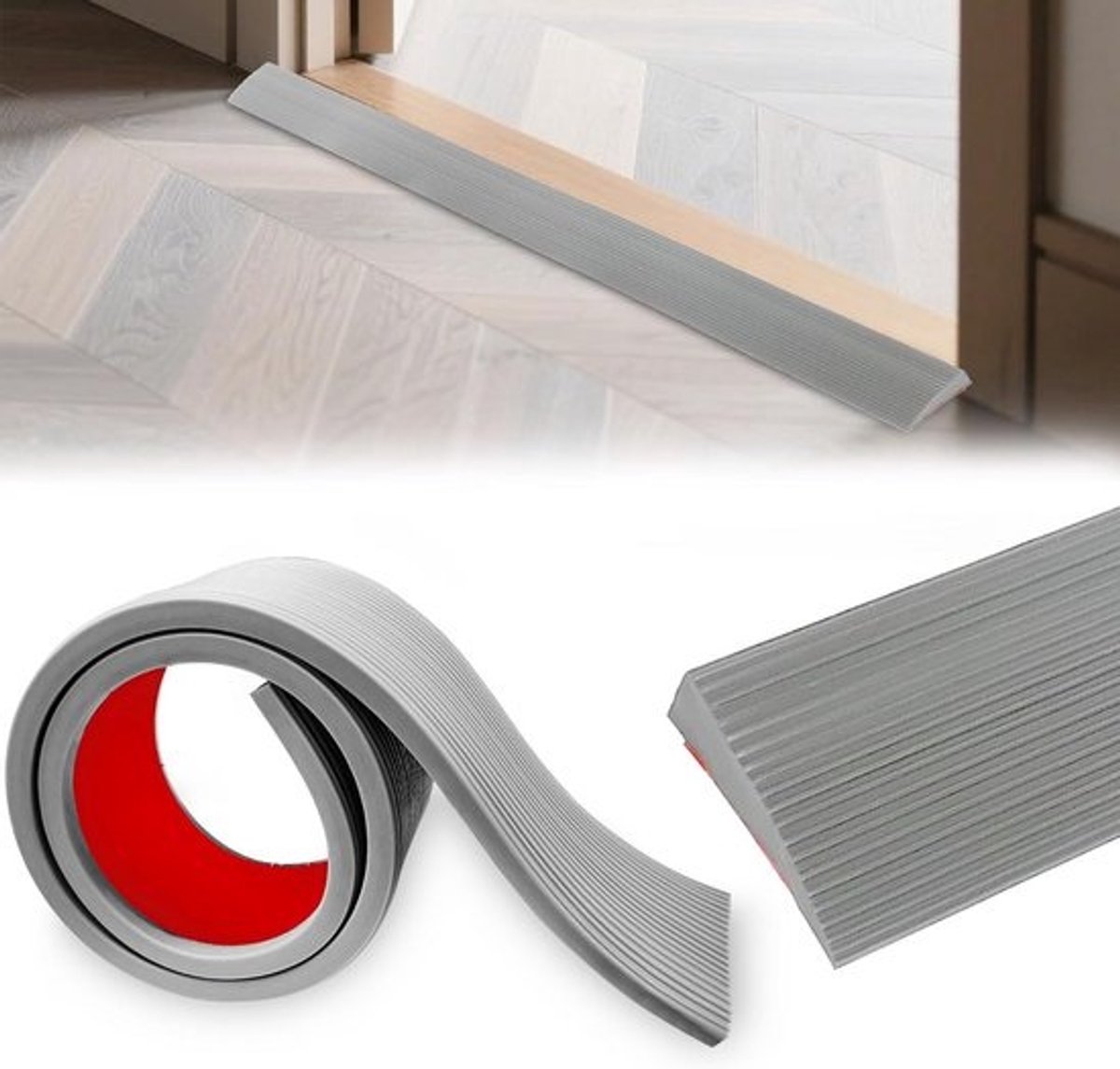 Drempelhelling PVC 100x5.5x1.6 cm - Antislip Oprit voor Rolstoel, Rollator en Scooter