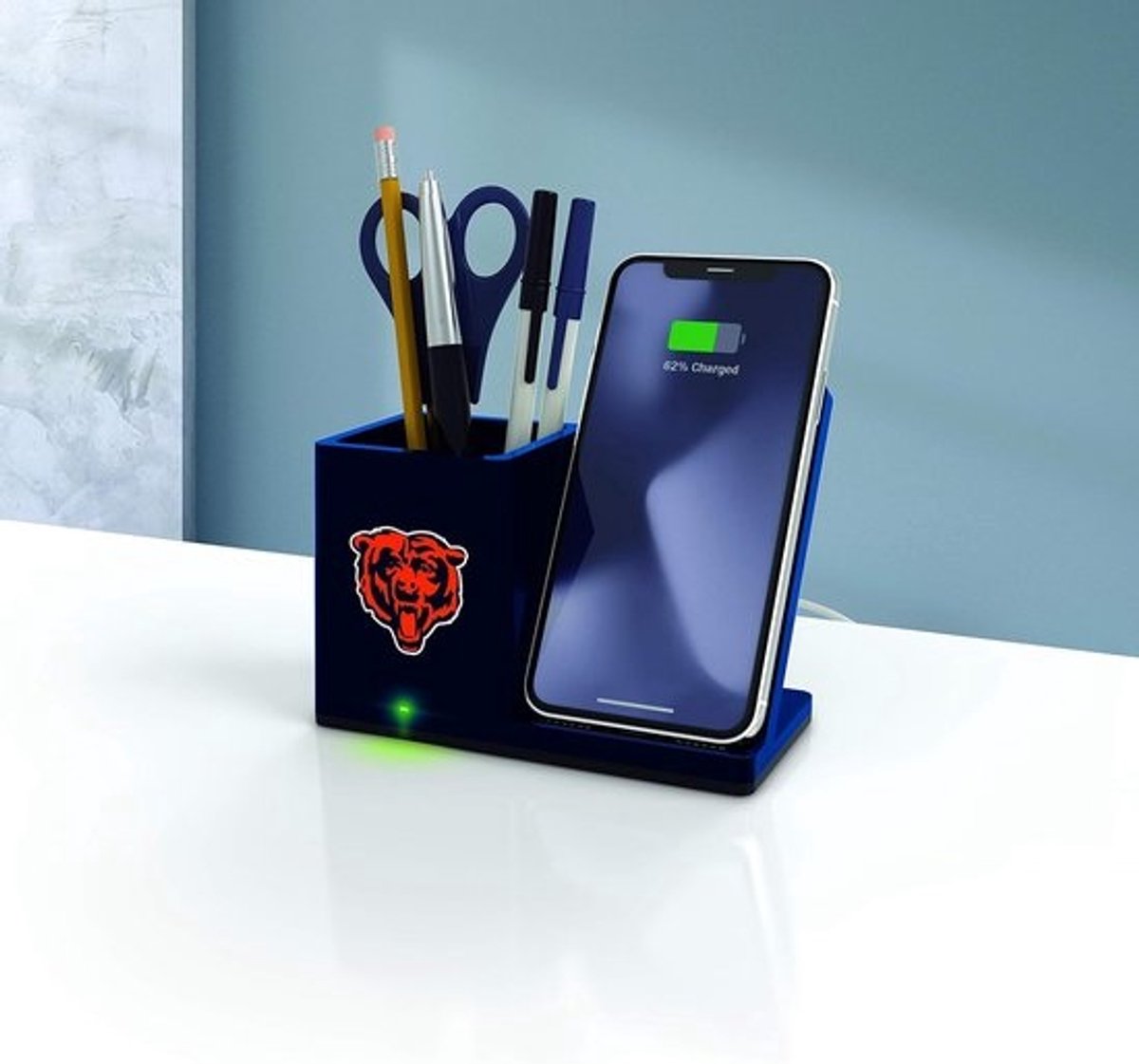 Draadloze Oplader en Desktop Organizer met Opbergvakken