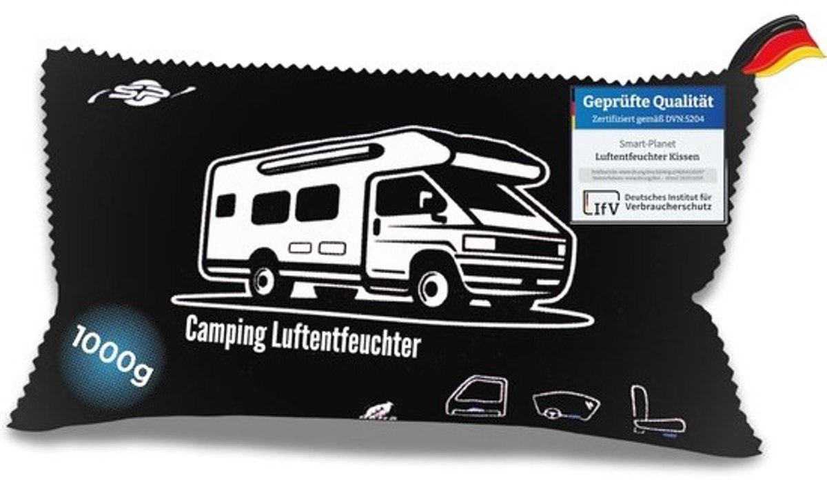 Luchtontvochtiger voor Camping en Auto, Herbruikbaar en Lekvrij met Vochtindicator, 1000 g, Tegen Beslagen Ruiten