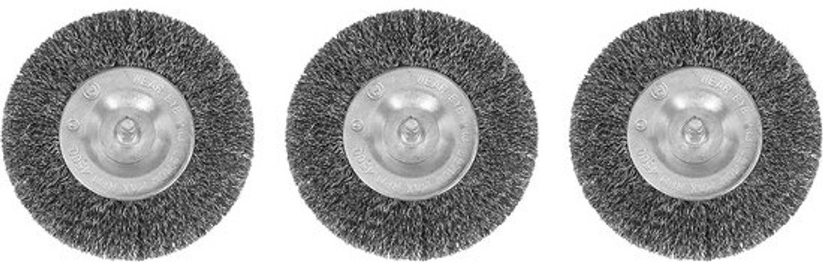 Set van 3 Voegenborstels voor Elektrische Voegenreiniger - Metaal/Draadborstel voor Tuin en Bestrating