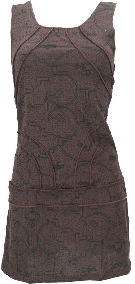 Katoenen Mini-jurk Dames Festival Jurk Mouwloos Bohemian Stijl