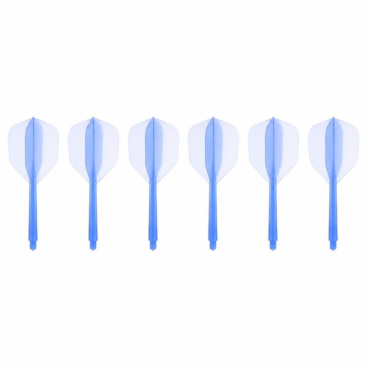 Blauw transparant dart flights k flex flights set unisex 6 stuks geïntegreerde shaft flight wings 2BA standaard vorm kunststof