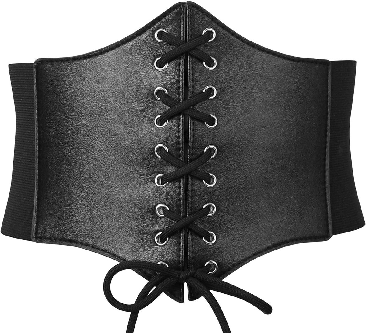 Piratenstijl Hoge Taille Korset Ceintuur met Laces voor Halloween Kostuum en Feestjes, Elastisch en Comfortabel