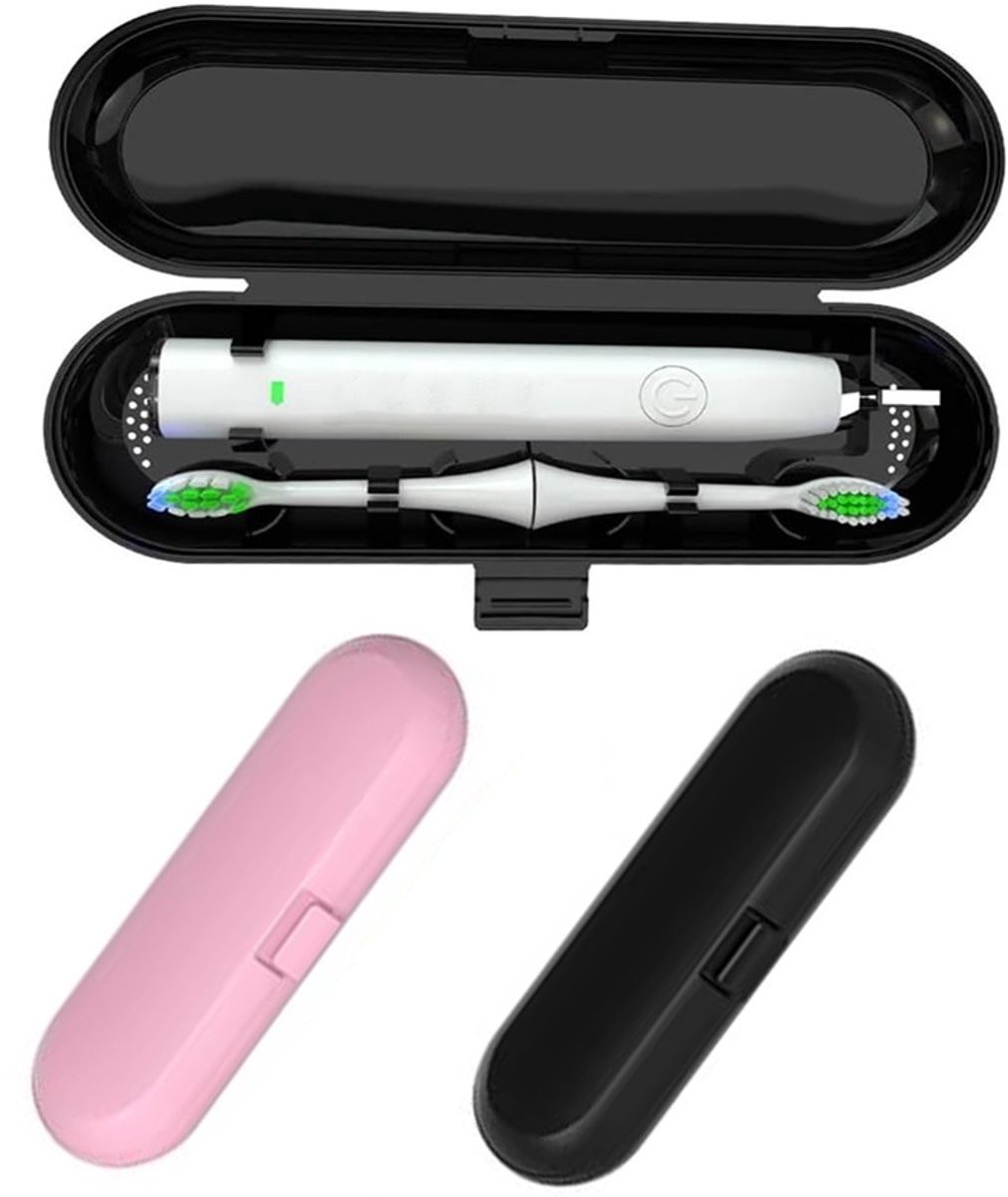 2 stuks tandenborstel doosje-tandenborstel koker voor op reis - Tandenborstel Koker - Reisetui Elektrische Tandenborstel - Geschikt voor Oral B - Universeel - Zonder tandenborstel - 215*80*45mm