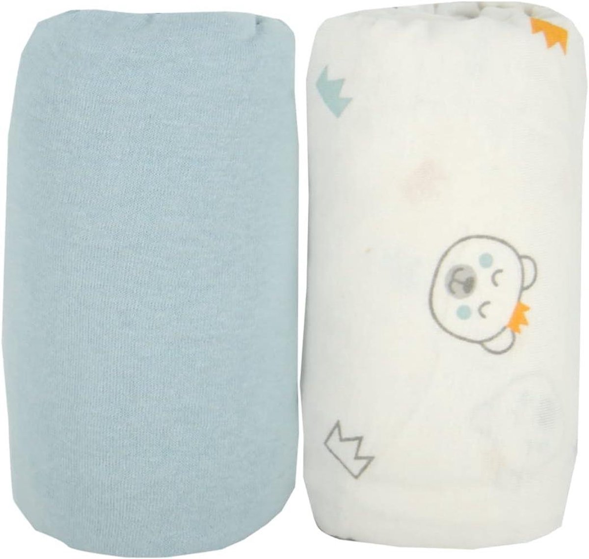 Baby Hoeslakens - Ledikant Lakens - Babykamer Inrichten - Oeko-Tex Gecertificeerd - 70 x 140 cm - Blauw