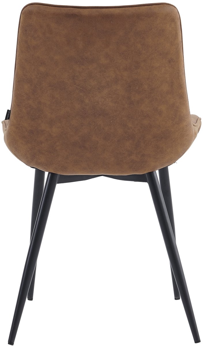 Colenis® - Lesedi Eetkamerstoel - Set Van 2 - Cognac - Microfiber Stof