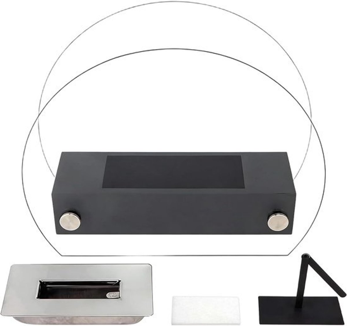 Binnenhaard Decoratie - Decoratieve Vuurplaats - Warmte Creëren - Stijlvolle Sfeer - 35 x 12 x 28 cm