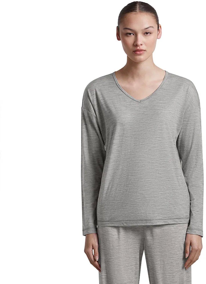 Icebreaker 150 Lodge Relaxed T-shirt Met Lange Mouwen Grijs XS Vrouw