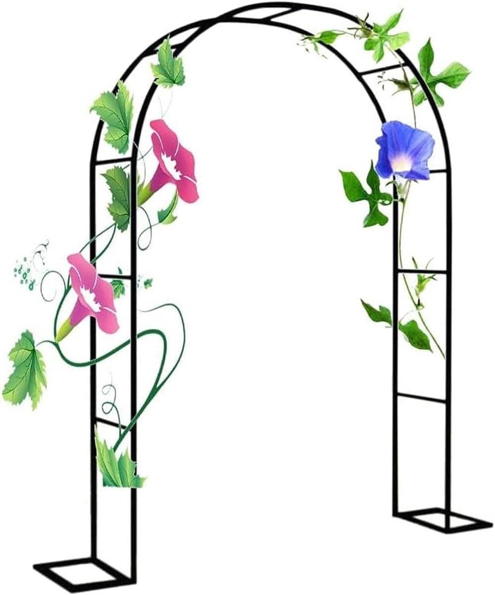 Tuinboog Metaal - Klimplant Steun - Decoratieve Tuin - Weerbestendig Staal - 3 x 2.2 m - Wit