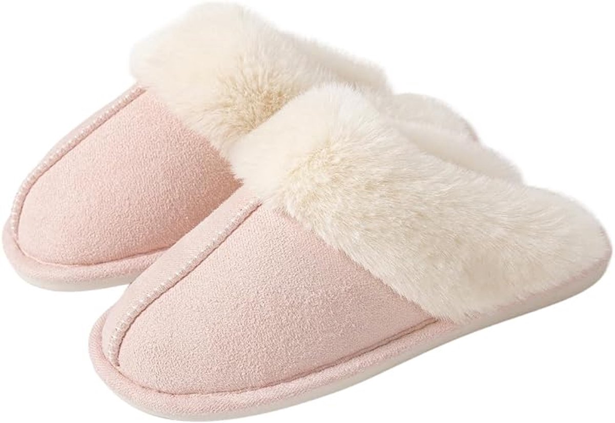 1 stuk - Huis Katoenen Slipper - Warm Winter - Katoenen Slippers - Velvet - Herfst Winter Indoor Half Pack Heel - Khaki - 38-39 yards