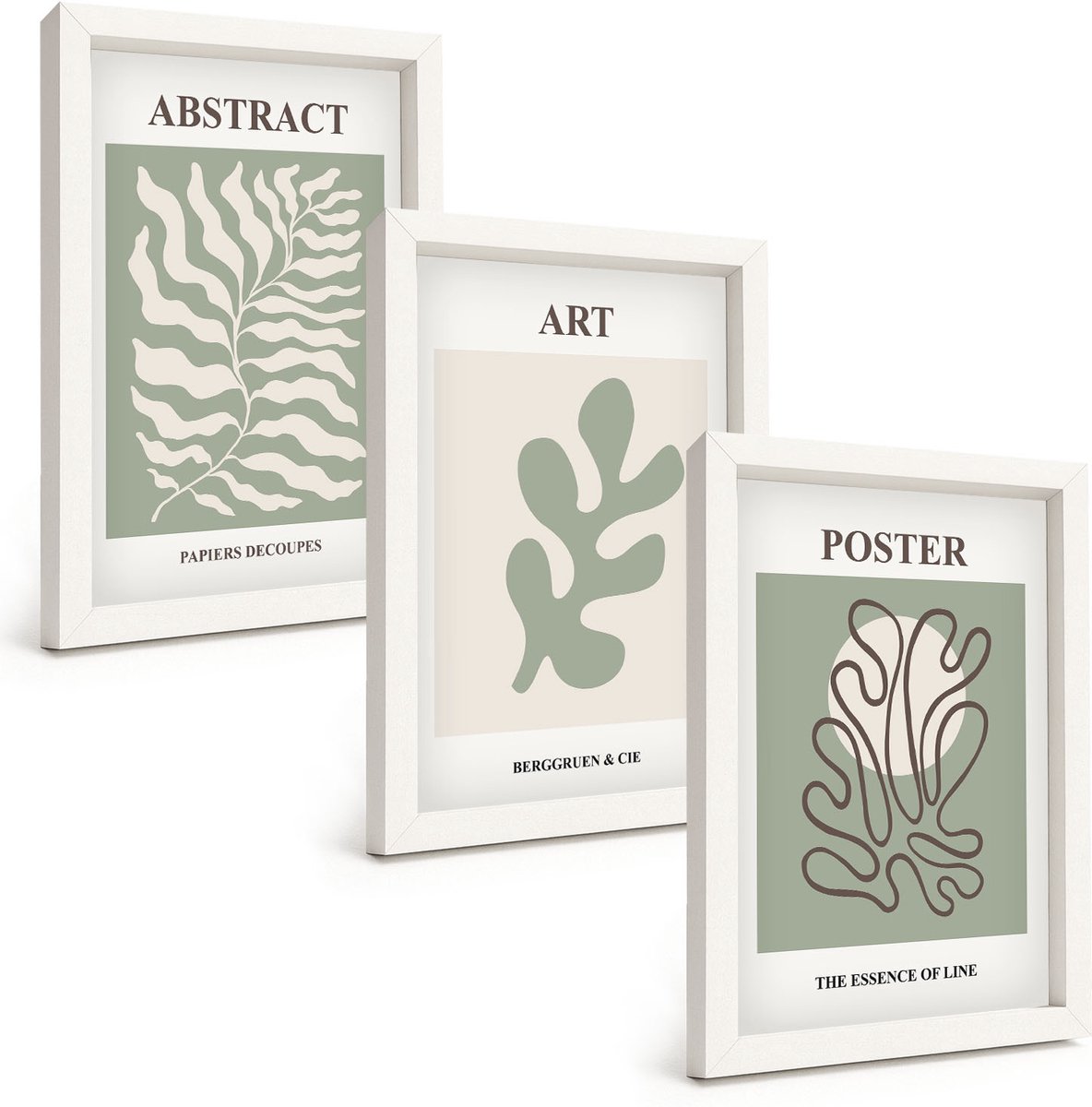 Wallfluent 3-Delige Schilderij Set - Posters Met Bloemenpatronen Van Henri Matisse - 20 x 30 - Wanddecoratie - Schilderijen Set - Kantoor