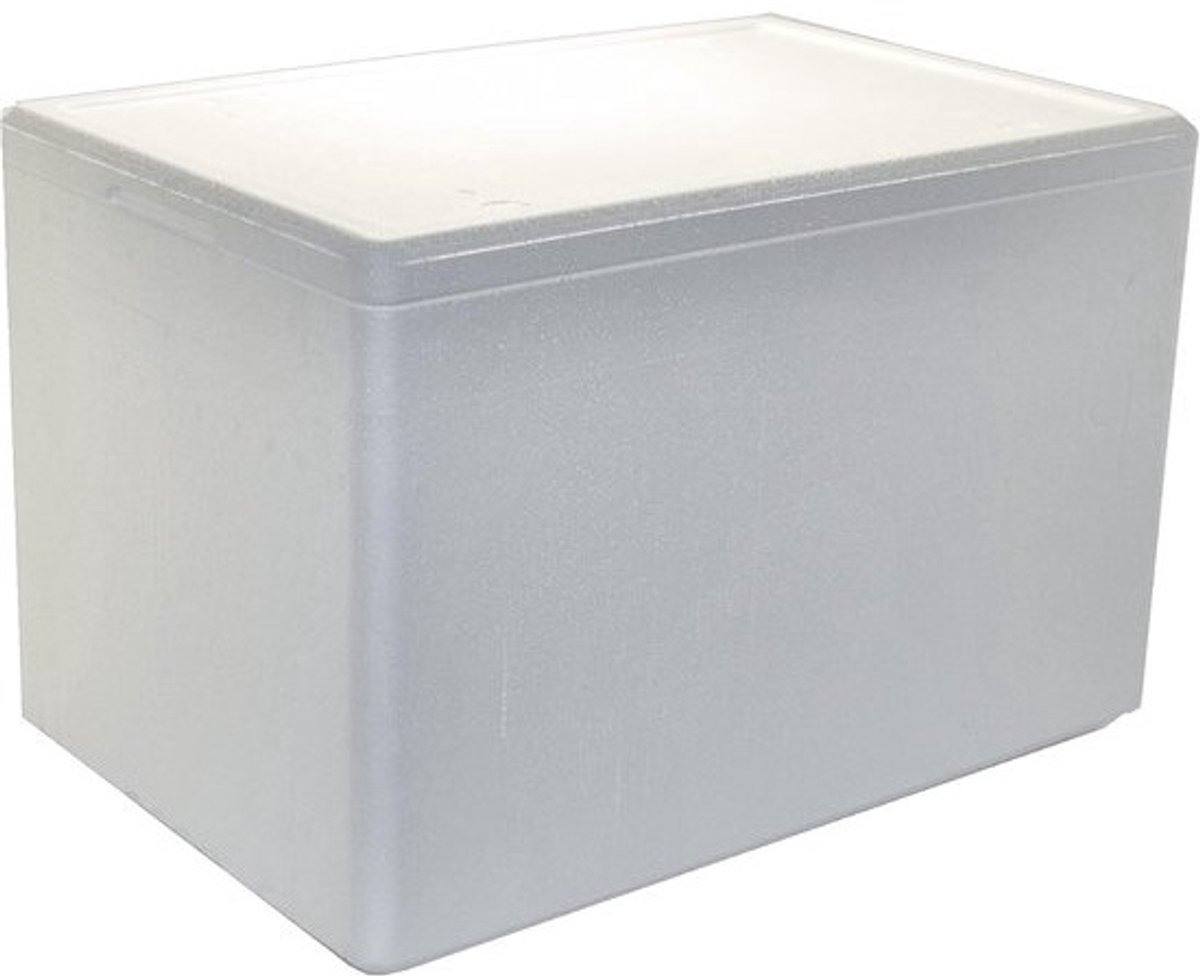 Thermische piepschuimbox 59,5x39,5x36 cm - 53,7 liter isolatie voor vervoer en opslag