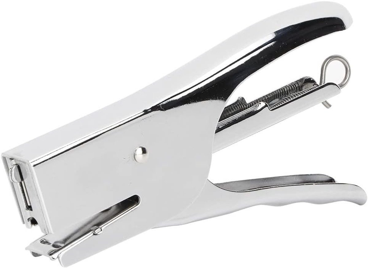 Zware metalen handtang-nietmachine voor kantoor en ambachten, eenvoudig in gebruik, ideaal voor thuis en schoolgebruik