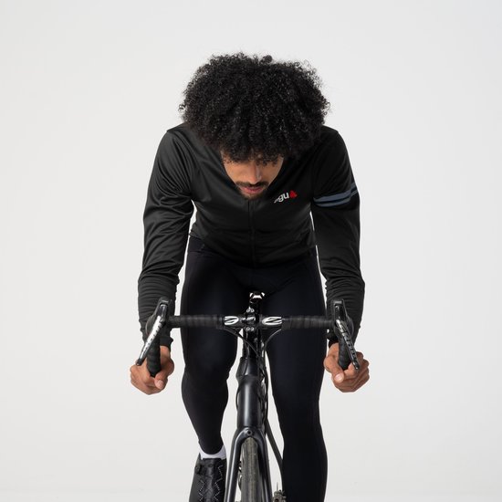 AGU Performance - Winterjack Heren - Softshell Fietsjack - Waterafstotend - Winddicht - Met Ventilatie - 3 Achterzakken - Zwart - S — afbeelding 5
