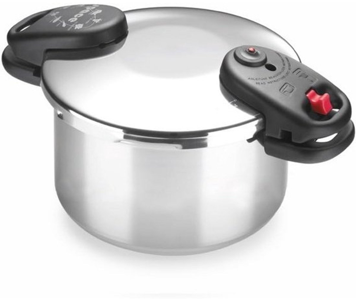 Snelkookpan 4 Liter RVS met Drievoudige Veiligheid