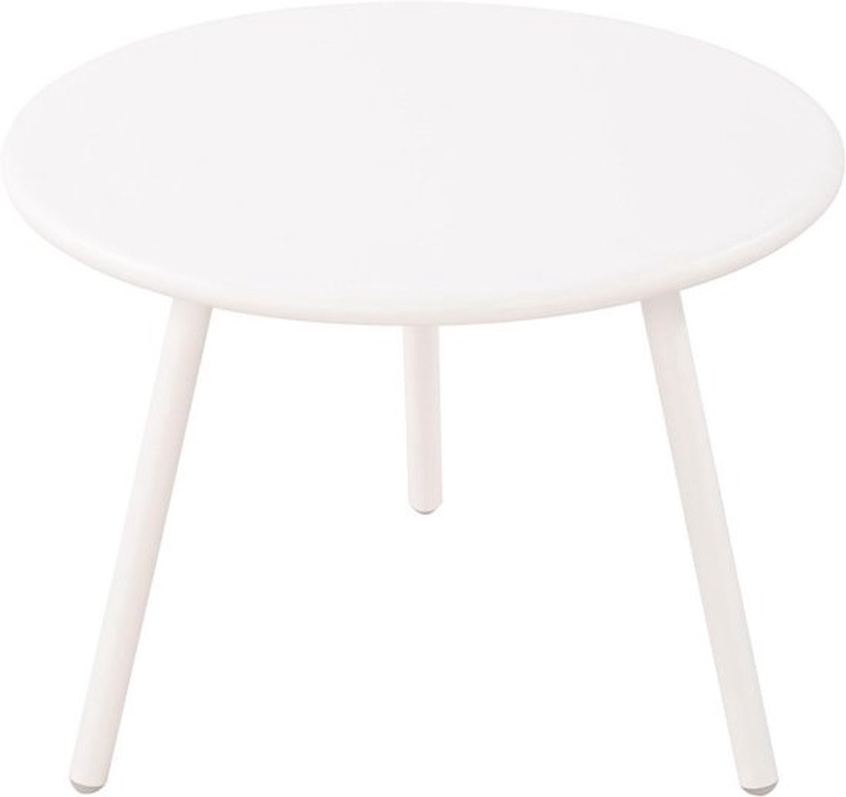 Ronde Salontafel voor Binnen en Buiten - Weerbestendig en UV-bestendig - Ideaal als Bijzettafel of Loungetafel - Wit