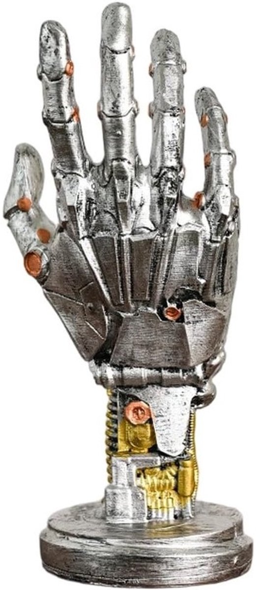 Robotarm Houder - Controller Standaard - Gaming Setup - Uniek Cyberpunk Design - 11 x 10 x 25 cm - Zilver
