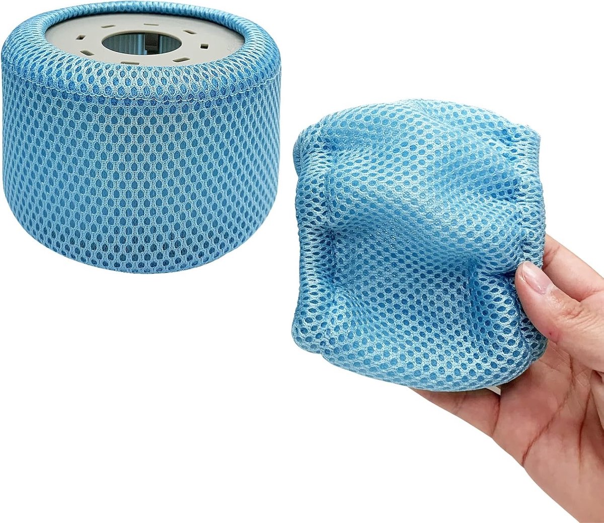 Vervangingsfilters voor zwembadfilter, 90 plooien, bescherming netten en accessoires voor bubbelspa (set van 2)