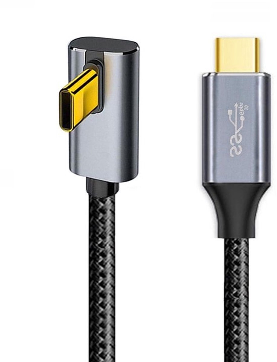 USB-C Kabel - Type-C Kabel - Snel Opladen - Gekanteld Profiel - 300 cm - Zwart