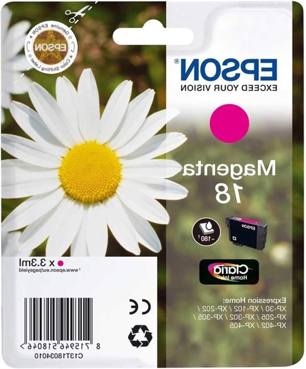 Inktpatroon Magenta - Magenta Cartridge - Foto's Printen - Originele Claria Inkt - 3 ml - Magenta