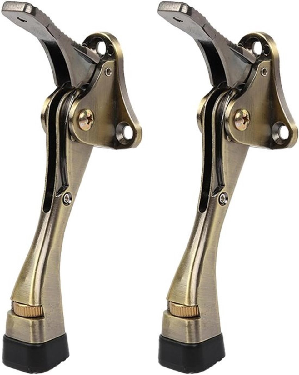 Deurstopper - Voetbediende Stopper - Deur Open Houden - Eenvoudige Voetbediening - 105 cm - Brons