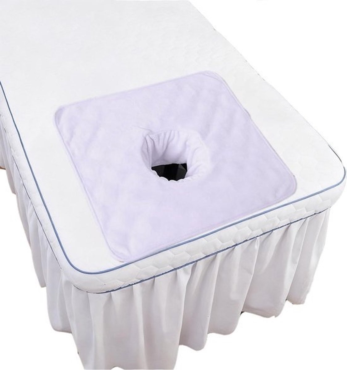 Massagetafel Hoes - Hoeslaken Tafel - Professionele Behandelingen - Met Gezichtsgat - 60 x 90 cm - Wit