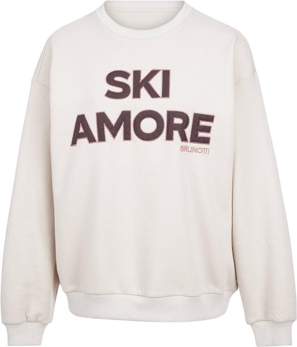 Brunotti - Jamea Sweater Dames - Moonbeam - Trui - Crewneck - Regular fit - Rib Details - XS