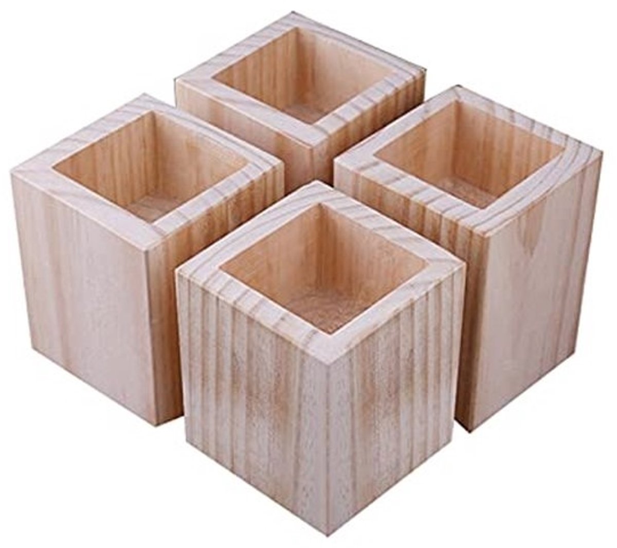 Meubelverhogers voor Tafel en Bed - 4 Stuks Houten Verhogers (5 x 5 x 5 cm)