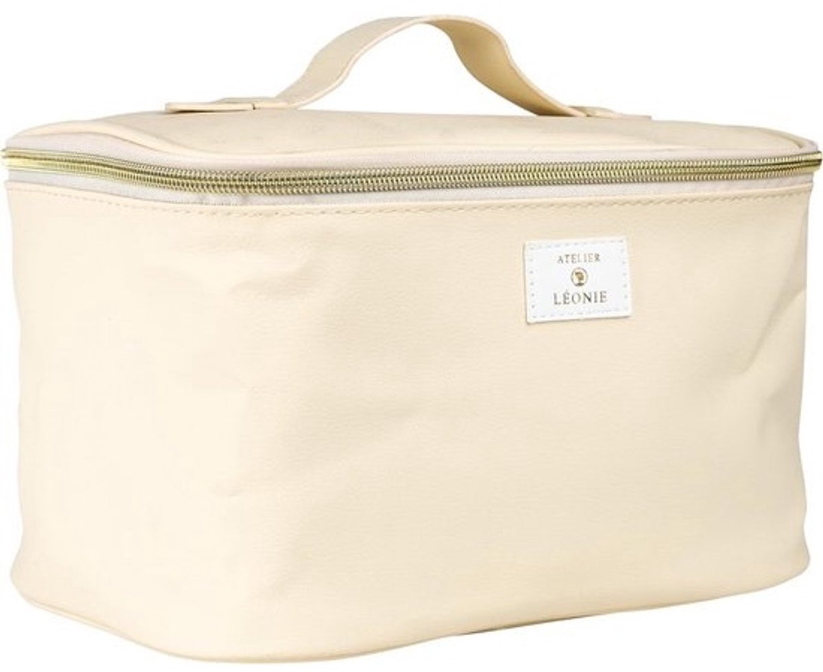 Vanity 24x16x16 cm Kunstleer Beige Stijlvolle Opbergcase voor Accessoires