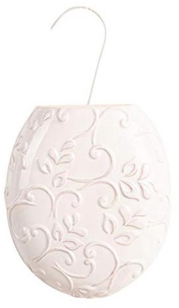Ovale luchtbevochtiger met keramische bloemen - Shabby Chic stijl
