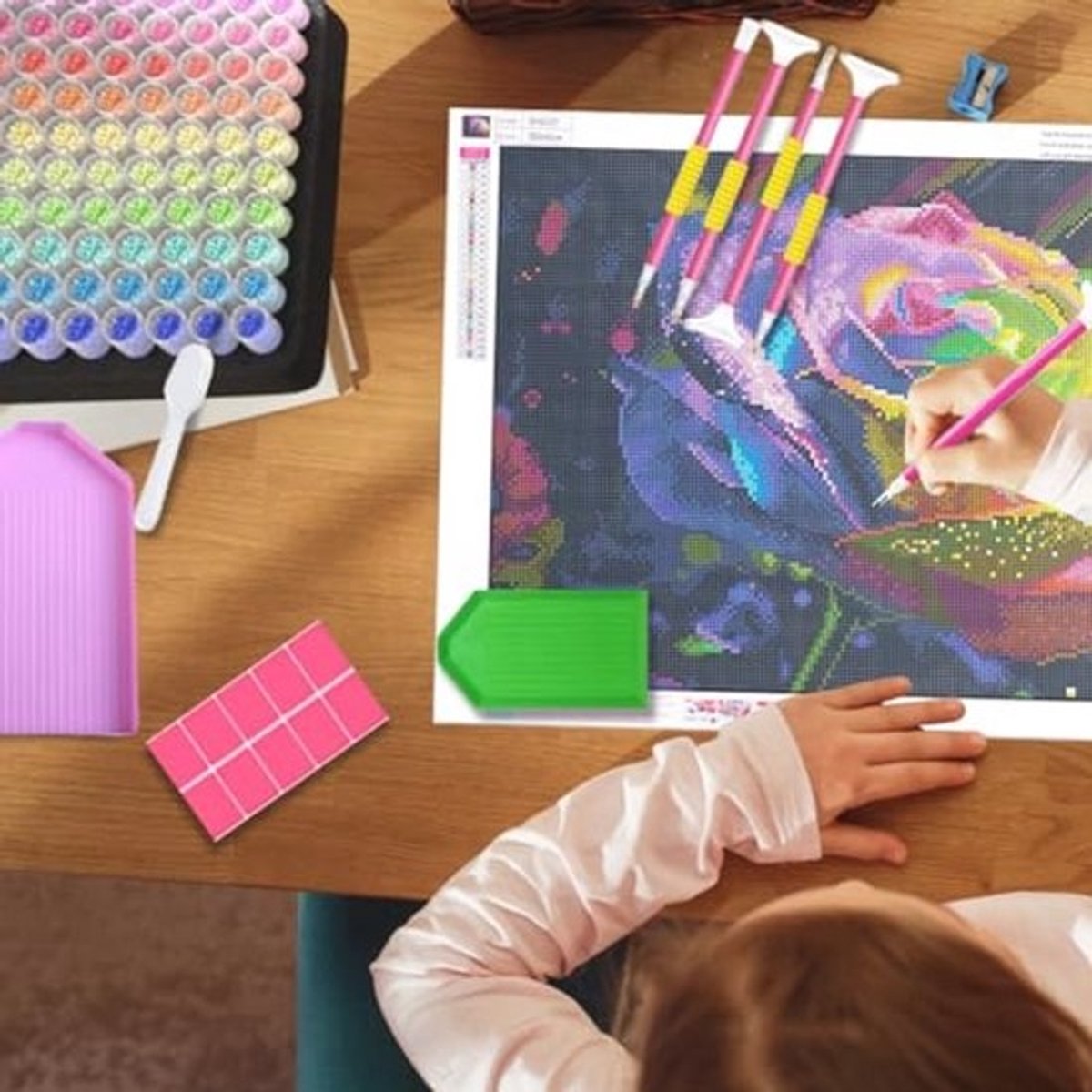 Diamant Painting Koffer met 240 Accessoires - Ideaal voor 5D Diamantschilderen