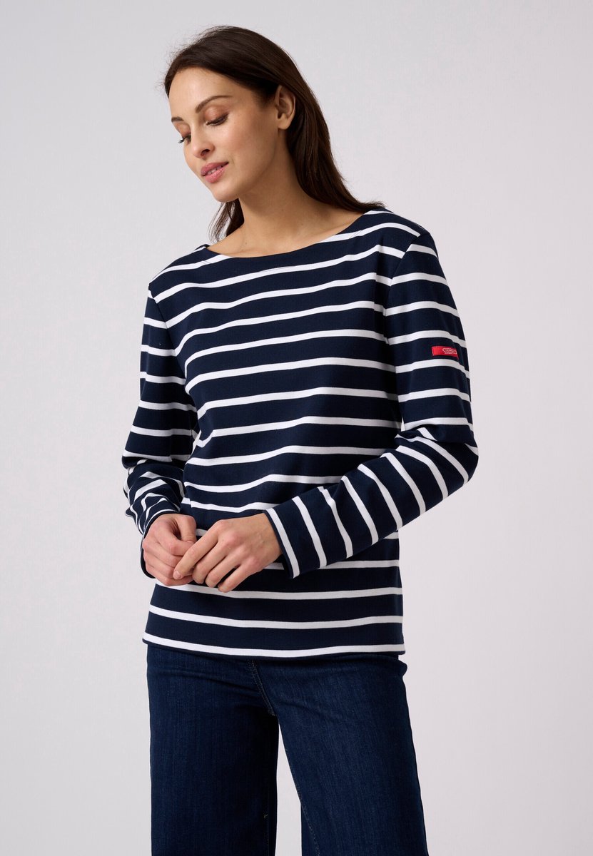 Damart - Thermolactyl marinière, warmtegraad Medium 3 - Dames - Blauw - XS