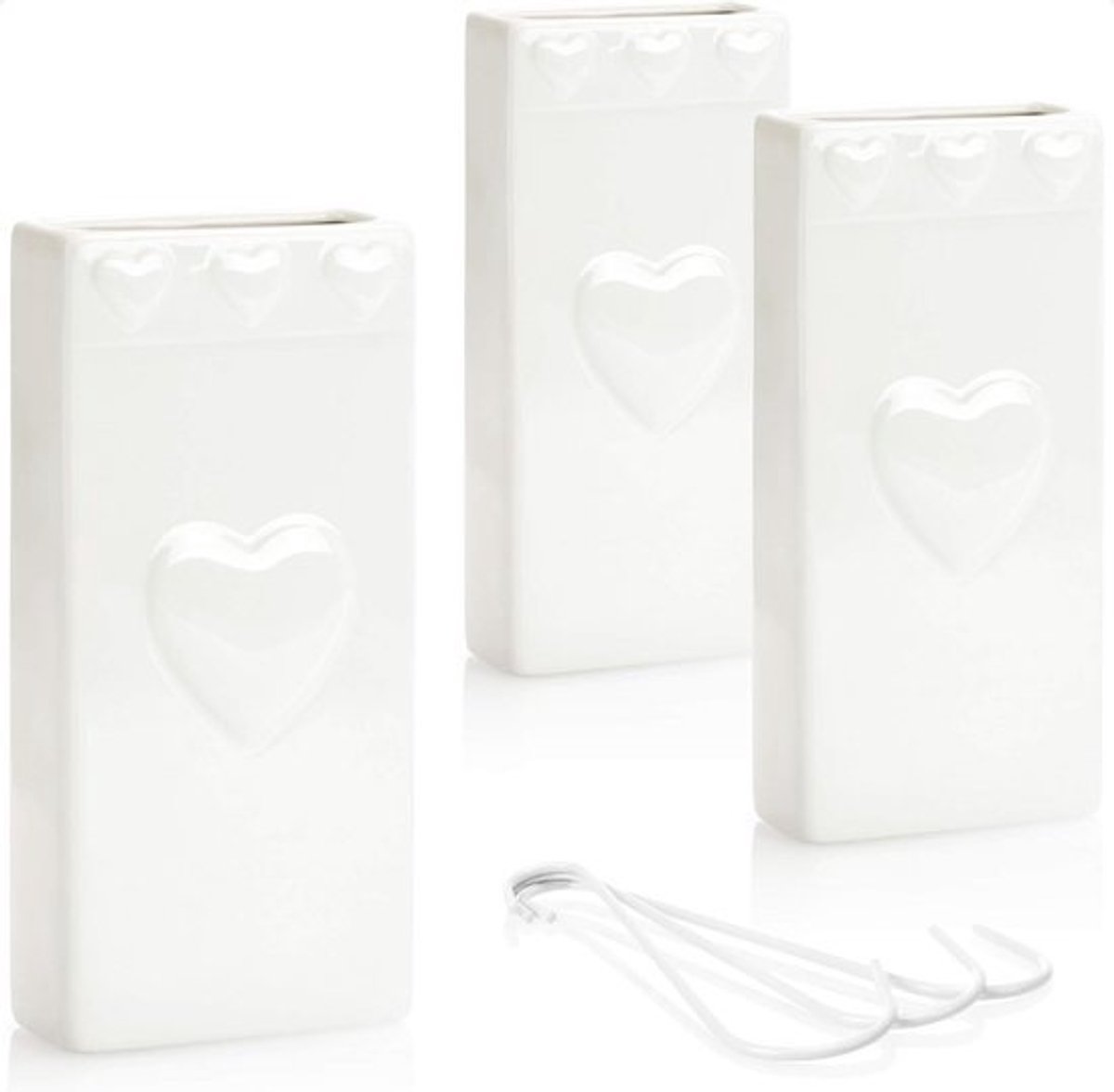 Luchtbevochtiger voor verwarming - keramische radiatorverdampers met hartpatroon - 320 ml
