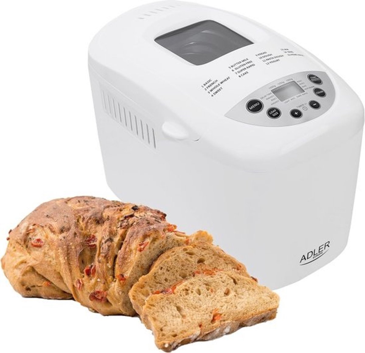 Broodbakmachine met 15 programma's voor versgebakken brood