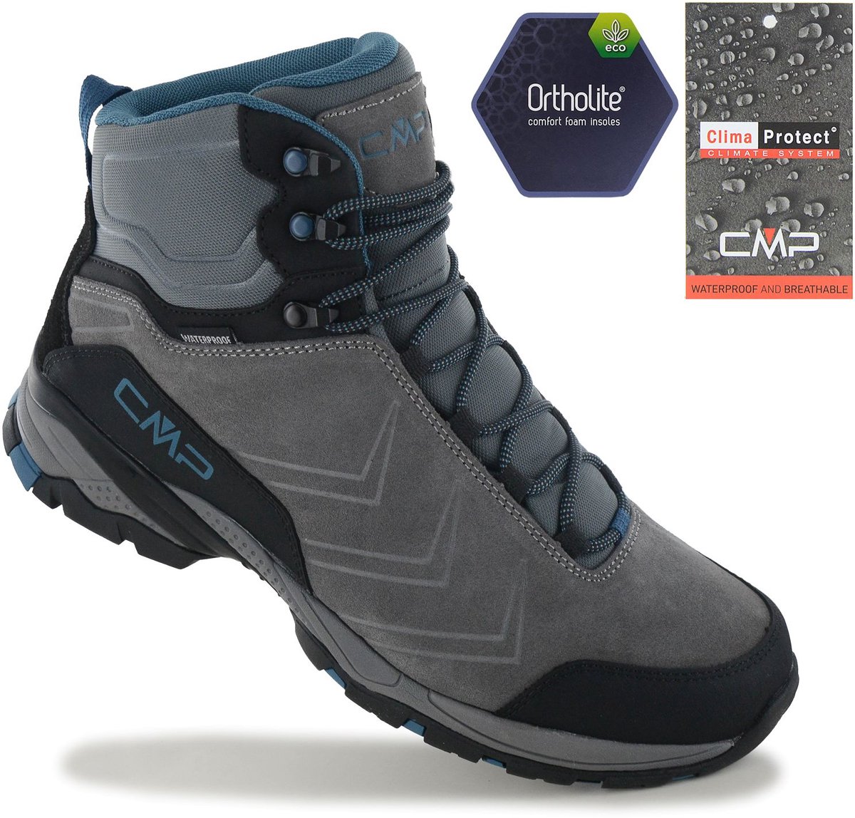CMP Melnick Mid WP Waterproof - Heren Wandelschoenen Trekking Laarzen 3Q18587-U887 , Maat: EU 45