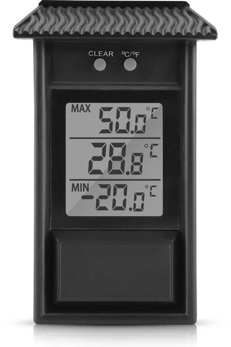 Dailygoods - Digitale Thermometer voor Binnen en Buiten - Waterbestendig met Max/Min Functie