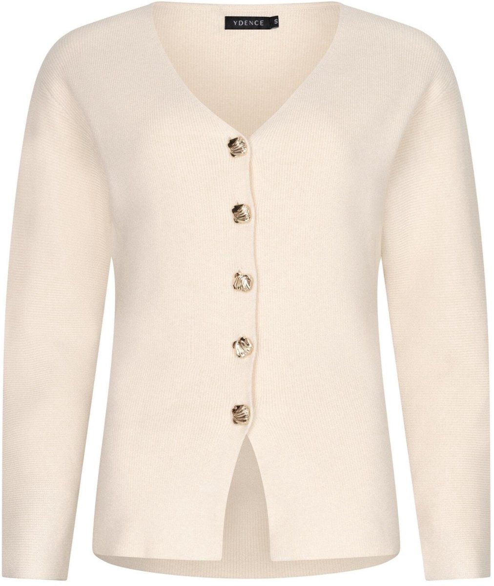 Ydence Knitted Top Daisy Truien & vesten Dames - Sweater - Hoodie - Vest- Creme - Maat S