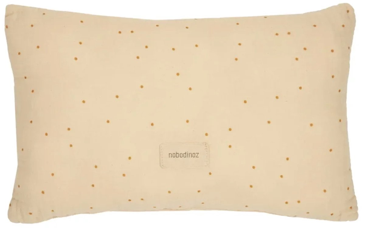 Nobodinoz Wabi Sabi Rechthoekig Muslin Kussen | Dots Ginger*
