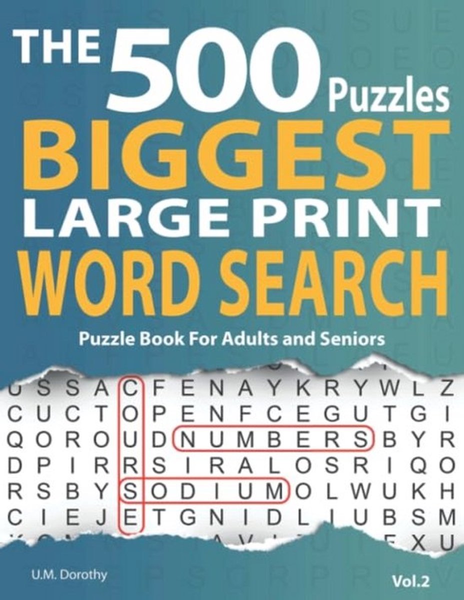 Groot Lettertype Woordzoeker Boeken Voor Volwassenen: 500 Puzzels in Extra Grote Lettergrootte 24