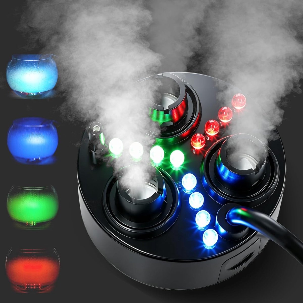 Ultrasone Mist Maker voor Vijvers en Aquaria - 1500mL/H met 6 Vervangende Mistschijven voor Tuin en Fontein