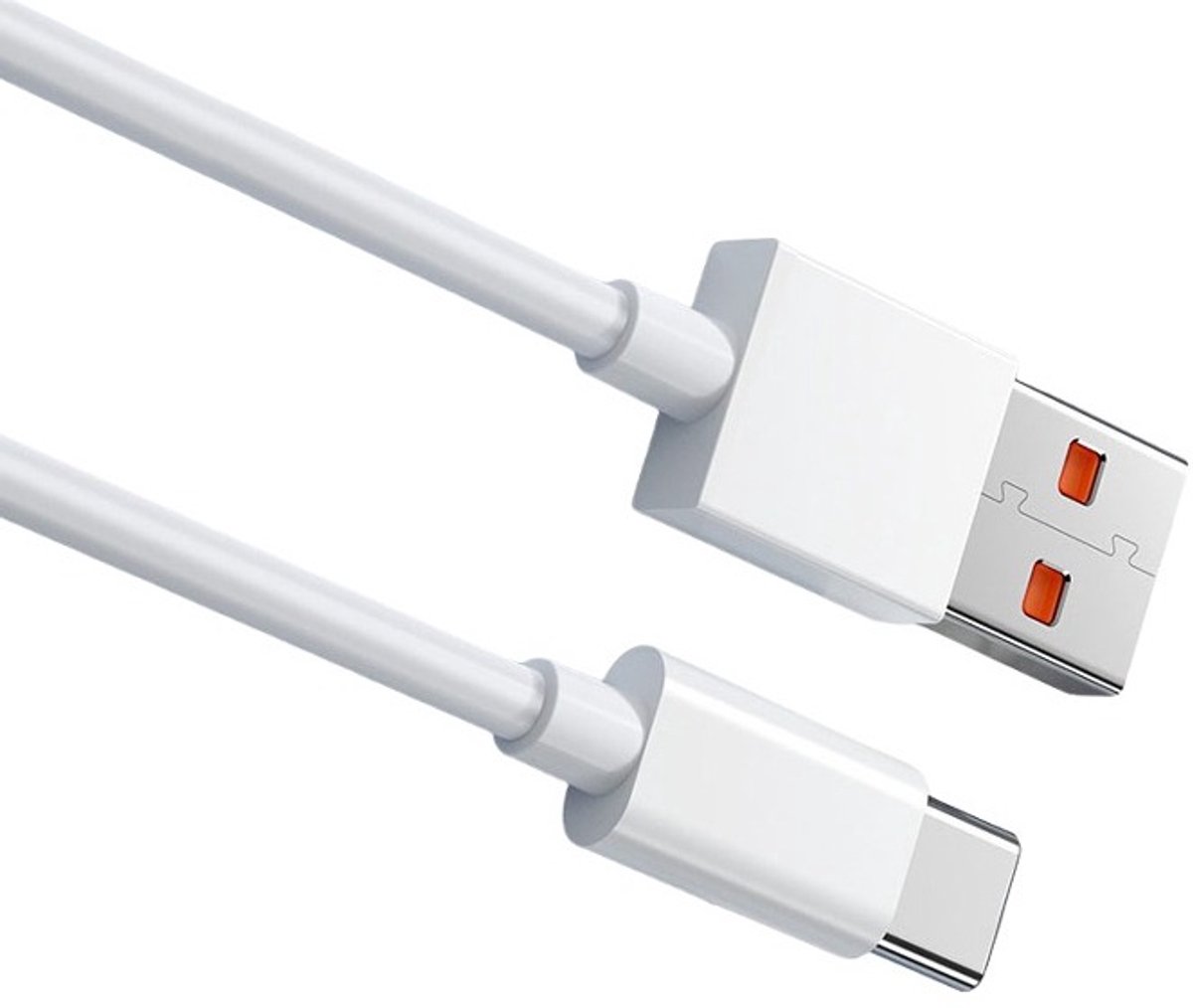 2-Pack 120W USB Type-C Snel Oplaadkabel Compatibel met Xiaomi, 6A High Power Datakabel 2 m