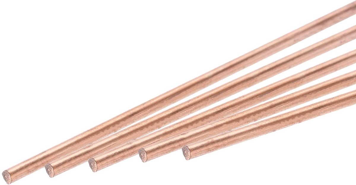 QUARKZMAN 5 Pack Pure Copper Round Rod 1,2mm/0,05 inch Diameter 10 cm/250mm Length Solid Copper Rod Lathe Rod for DIY - ShopVlot