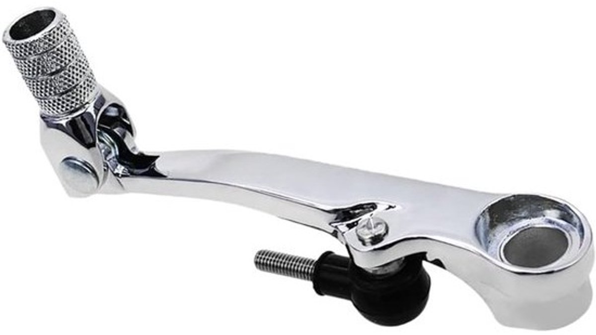 Motorfiets Versnellingshendel - Schakelpook Hendel - Motor Rijden - Aluminium Constructie - 15mm Gat Diameter - Zilver