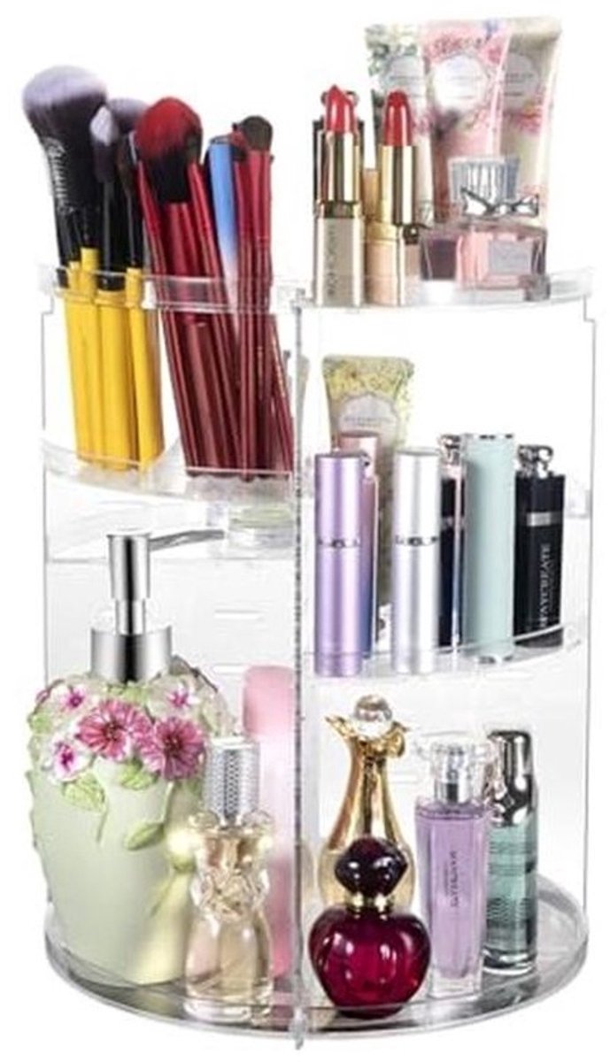 360° Roterende Make-up Organizer voor Badkamer en Slaapkamer - Cosmetische Organizer en Make-up Houder