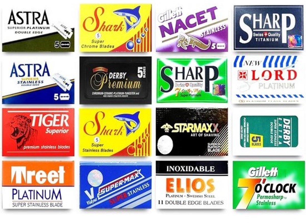 100 Scheermesjes Proefpakket Diverse Topmerken