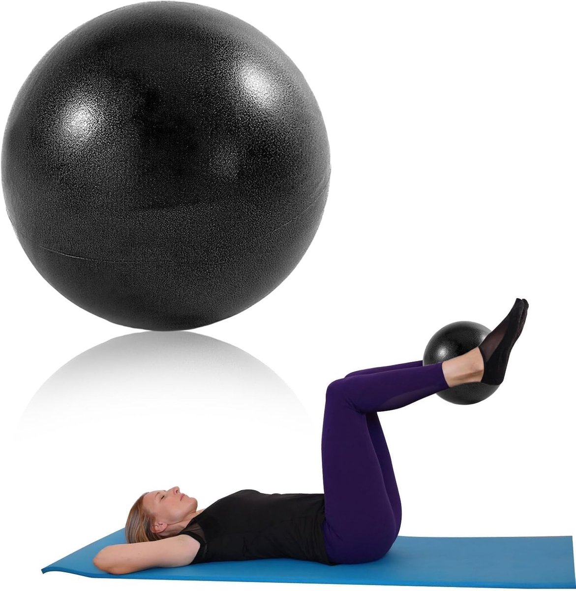 Zachte 9 Inch Pilates Bal voor Oefeningen, Anti-Burst Mini Gymnastiekbal voor Yoga, Fysiotherapie en Core Stabiliteit
