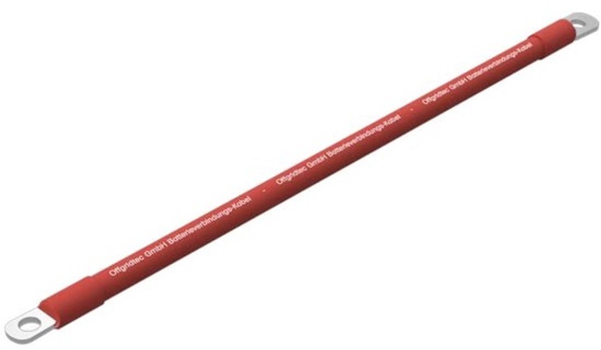 Batterijkabel M8 - Verbindingskabel Koper - Zonne-installatie Energie - 35 mm² Geleider - 36cm Pakket - Rood