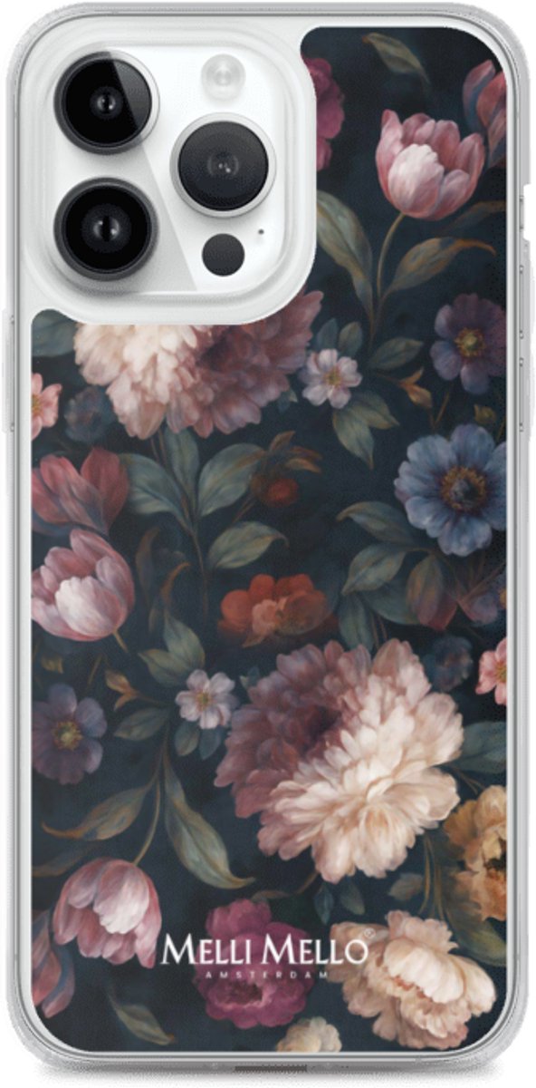 Melli Mello Telefoonhoesje Noir Bloom (Soft case) - Apple iPhone 14 Pro Max