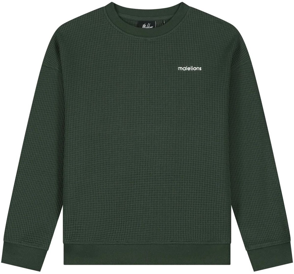 Malelions Junior Relaxed Basic Waffle Sweater